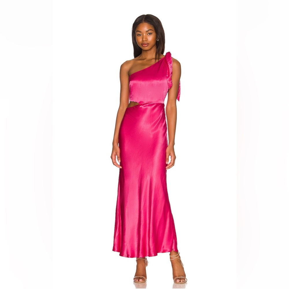 Pink One Shoulder Dress